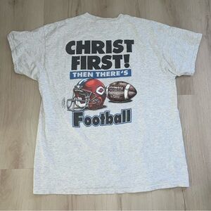 Vintage 1994 Christ First Then There’s Football Philippians 1:21 Jesus T
